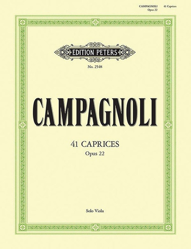 B. Campagnoli: 41 Caprices Opus.22, Solo Viola.