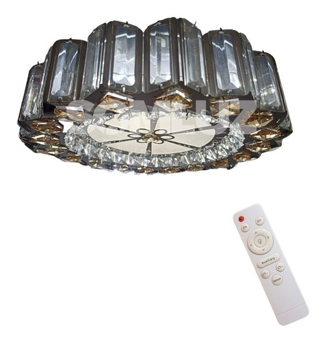 Plafon Led 36w Cristal Moderno 3tonos Dimeable/control 30cm