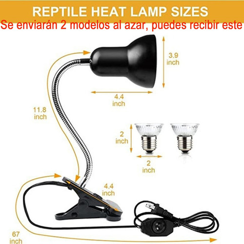Lámparas De Calor Para Tortuga Reptiles Uva+ Uvb,2 Bombillas