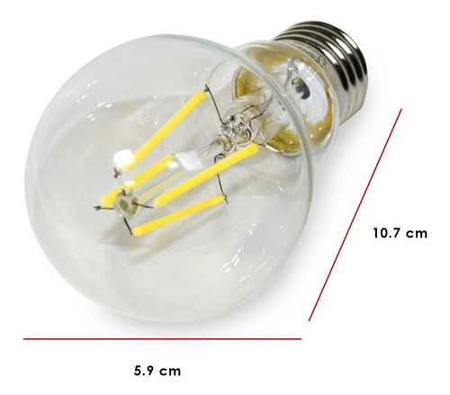 Foco Edison Vintage A19 6w Filamento Led E27