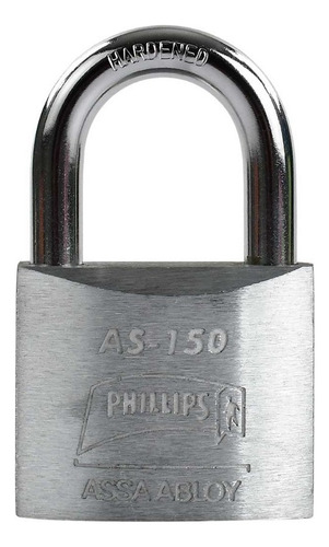Candado Metálico Alta Seguridad Phillips As-150 Color Gris
