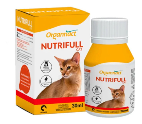 Suplemento Vitamínico  Gatos Nutrifull Cat 30ml Organnact