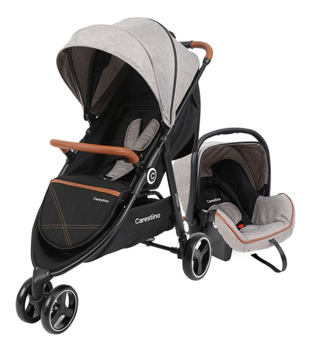 Coche Midway 3 Ruedas Carestino Jogger Beige + Accesorios