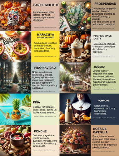 6 Esencias / Aromas Para Veladora 250 M L -concentrado-