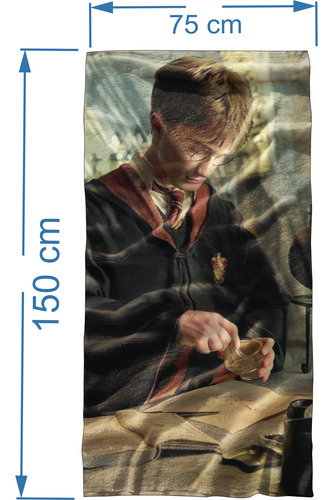 Toalla De Baño Harry Potter 4 Microfibra Absorbente Sp Blanco Cine