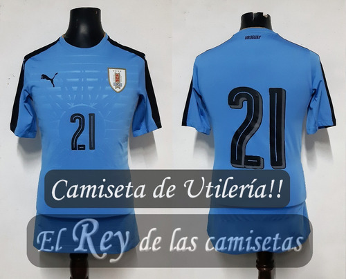 Camiseta De Utileria De Uruguay Usada Por Cavani Tremenda !!