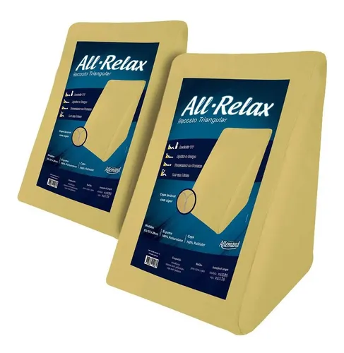 Set 2 Almohadas Almohada Respaldo Anatómico Almohadón Espuma Amarillo