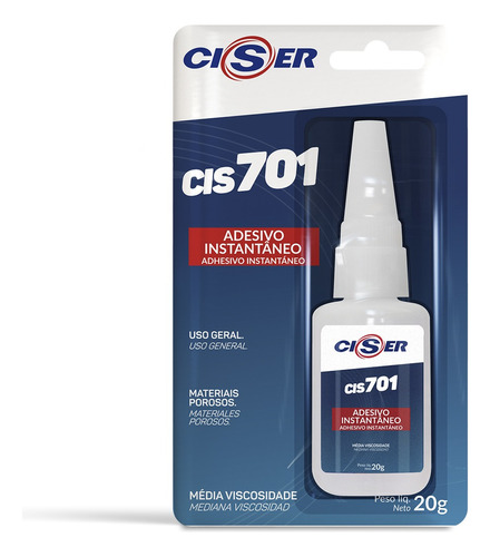 Ciser-pegamento Instantáneo Cianocrilato 20g Cis701  