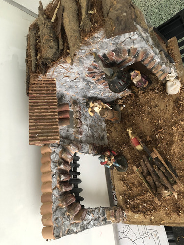 Casa Granero Pesebre Belen Nacimiento Navidad Decoración