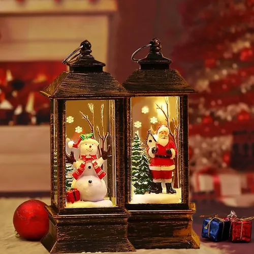 Lanternas Decorativas De Natal, Lanternas De Vela Sem Chama
