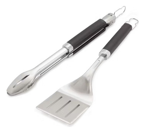 Pinzas Y Espátula Para Parrilla Weber Modelo 6771 Negro