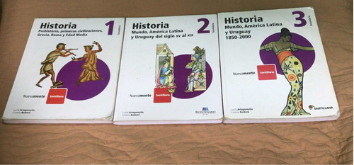 Lote De Libros Historia 1, 2 Y 3 Santillana