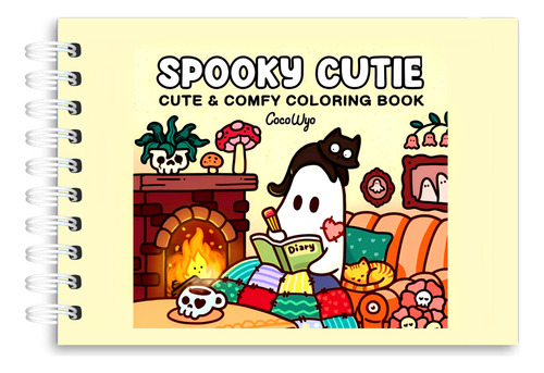 Spooky Cutie - Livro De Colorir 45 Folhas (papel 180g) Rosa Lisa