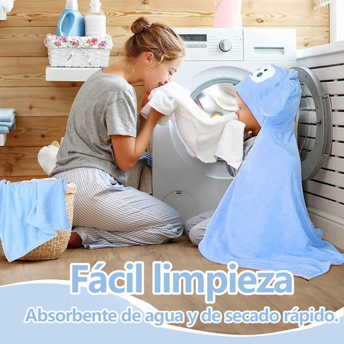 Toalla De Baño Con Capucha De Dibujos Animados Para Niños Verde