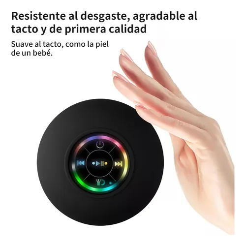 Mini Bluetooth Shower Speaker With Led Light Ipx4 Waterproof