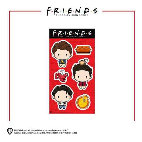 Stickers Vinílicos Friends Amigos Joey Chandler Ross Oficial