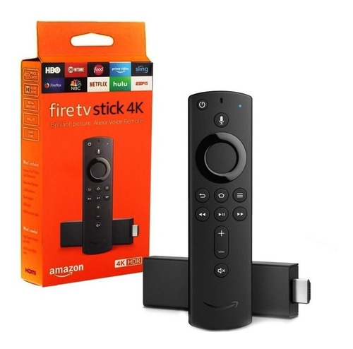 Amazon Fire Tv Stick 4k De Voz 4k 8gb Negro Con Memoria Ram