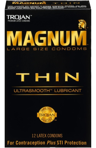 Condones Magnum 12 Pzs Premium Delgado Lubricado Original