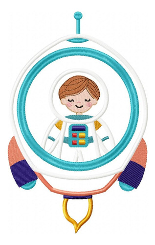 Matriz Para Bordados Maquina Astronauta Niño Cohete 4865