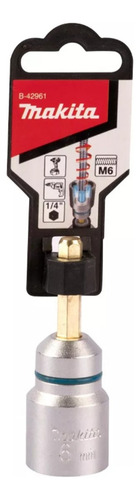 Sujeta Colocador Varilla Roscada Makita B-42961 M6 1/4 Mkb Color Plateado