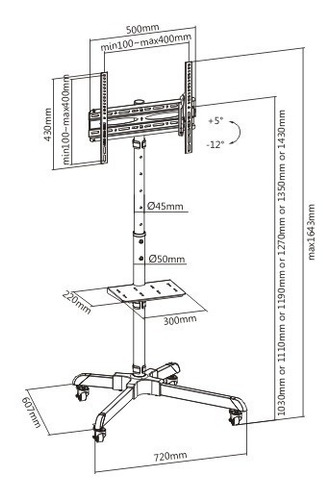 Rack Pedestal Para Tv De 32 A 55 Importado - No Artesanal
