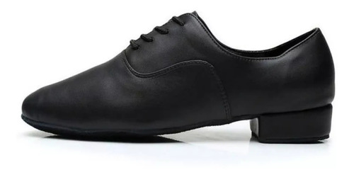 Zapatos De Baile De Cuero Negro Con Estilo Para Hombre C [u]