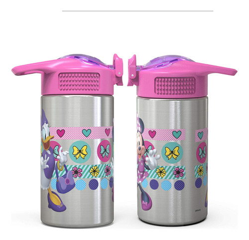 Botella De Agua Acero Inoxidable Disney Minnie 1 Mano 1.2 L