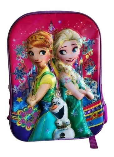 Mochila Escolar Frozen Para Niñas Relieve 3d Infaltil 35 L 