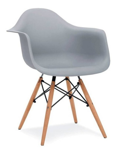 Silla de comedor Bodega TFC Butaca Eames, estructura color gris, 1 unidad