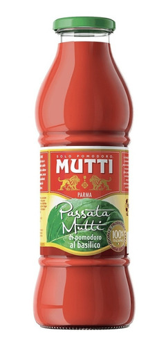 Pure De Tomate Italiano Mutti Passata Con Basilico 700 Gr. 