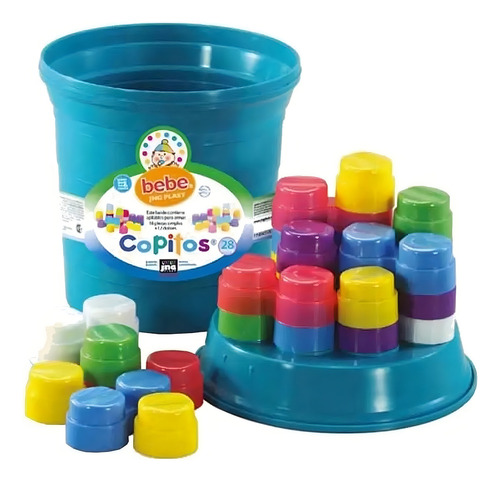 Bloques Copito Bebe X 28 Piezas Celeste