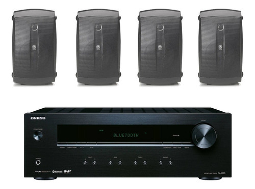 Kit Amplificador Onkyo Tx8220 Y 4 Bocinas Nsaw150 Negras