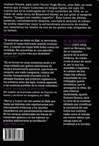 Saki Cuentos De Humor Y De Horror Anagrama