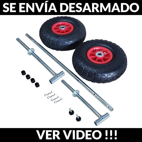Ruedas Carrito Porta Kayak Regulable Caucho Neumatica Cuna