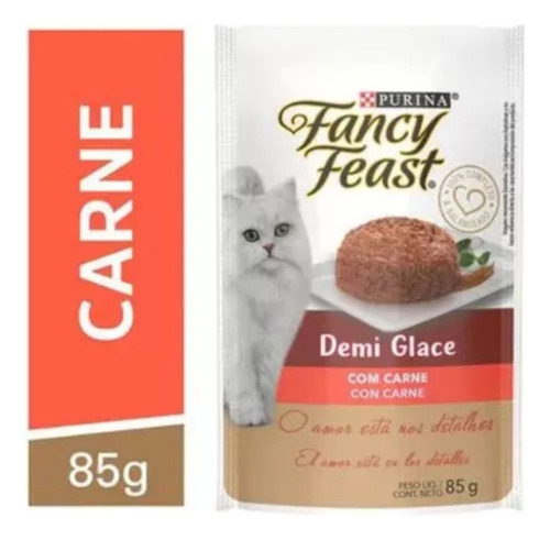 Purina Fancy Feast sachê demi glace carne 30 unidades de 85g