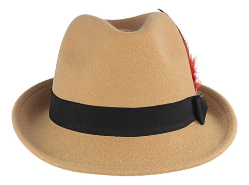 Flat Top Jazz Cap Short Brim Trilby Hat Casual Sun Hat