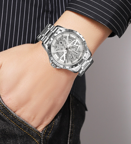 Reloj de pulsera cronógrafo mecánico con movimiento de cuarzo, 30 m, resistente al agua, para estudio y trabajo