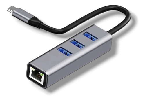 Hub Adaptador 3 Usb 3.0 Y  Lan Rj45 Gigabit Ethernet