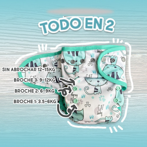 Pañales Ecológicos Unitalla Ecobebé Todos En Dos | 6 Pack