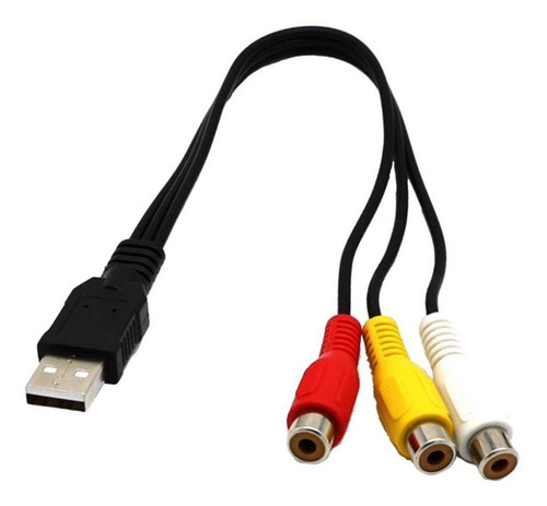 Usb Macho A 3rca Hembra Video Av A / V Convertidor De Cable