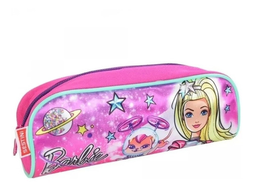 Imagem 7 de 7 de Kit Mochila Barbie Aventura Nas Estrelas Rodinhas G Prata
