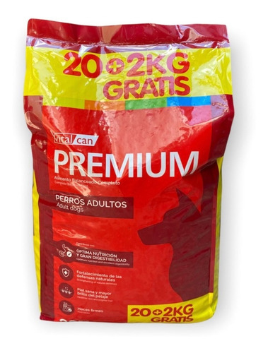 Vitalcan Premium Perro Adulto 20 Kg + 2 Kg Promo Alimento