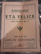 Comprar Partitura Eta Felice Vals Piano Verderame 
