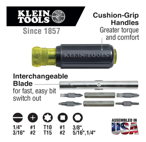 Klein Tools 80019 Juego 4 Destornilladores De Varias Puntas