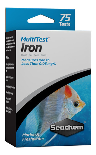 Teste De Ferro P/ Água Doce/salgada Seachem Multitest Iron