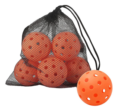 6 Pelotas De Pickleball Para Jugar En Torneos, Naranja