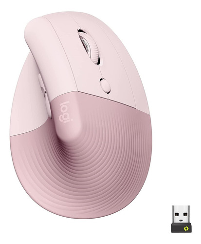 Mouse Ergonómico Inalambrico Vertical Logitech Lift Rosado