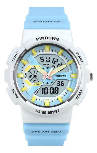 Reloj Digital Student Sports, Resistente Al Agua, Con Caract
