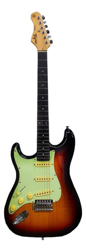 Guitarra elétrica para  canhoto Tagima TW Series TG-500 de  tília sunburst com diapasão de madeira técnica
