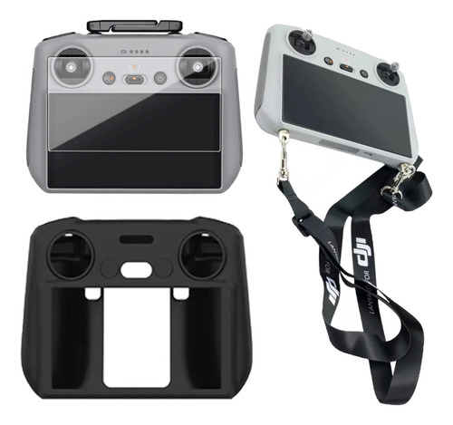 Protector Pantalla + Correa + Silicona Para Control Dji Rc 2